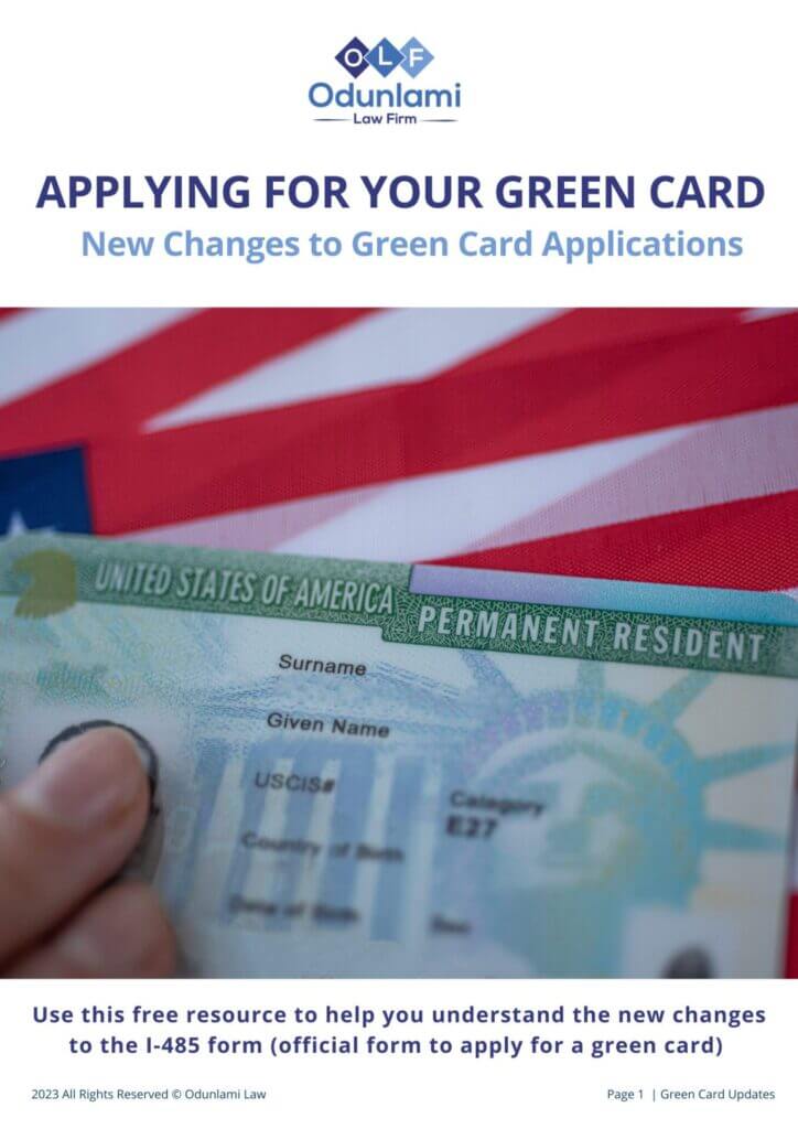 USCIS Announces New Changes to Green Card Applications odunlami