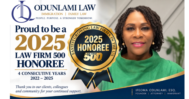 Odunlami Law Firm Named a 2025 Law Firm 500 Honoree for Fourth Consecutive Year